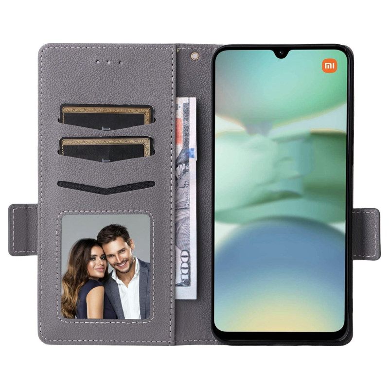 Leren Hoesje Poco C71 Koord Met Lychee-textuur