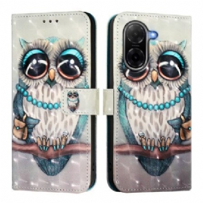 Leren Hoesje Poco C71 Miss Owl