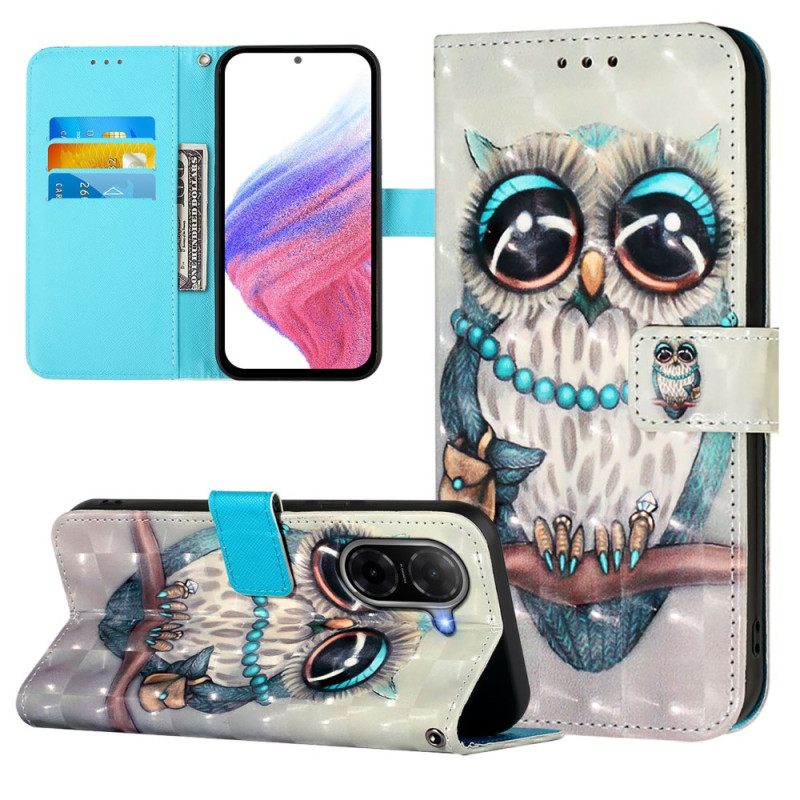 Leren Hoesje Poco C71 Miss Owl