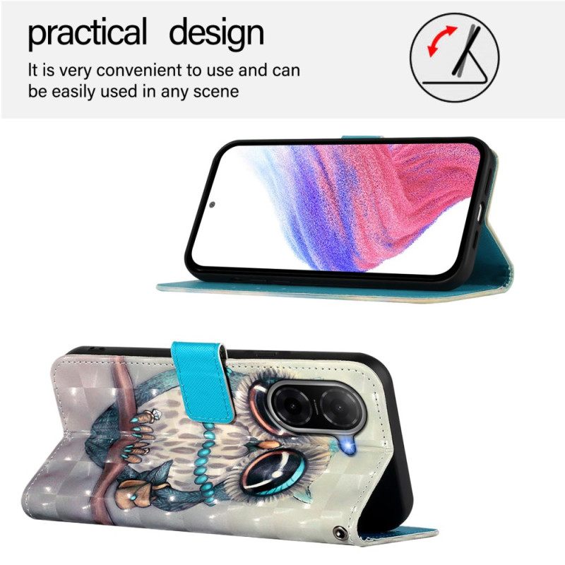 Leren Hoesje Poco C71 Miss Owl