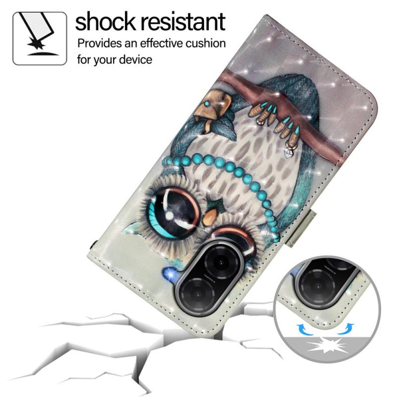 Leren Hoesje Poco C71 Miss Owl