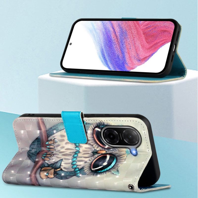 Leren Hoesje Poco C71 Miss Owl