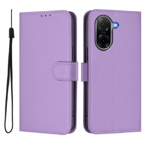 Leren Hoesje Poco C71 Monochroom Bescherming Hoesje