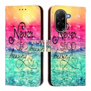 Leren Hoesje Poco C71 Never Stop Dreaming