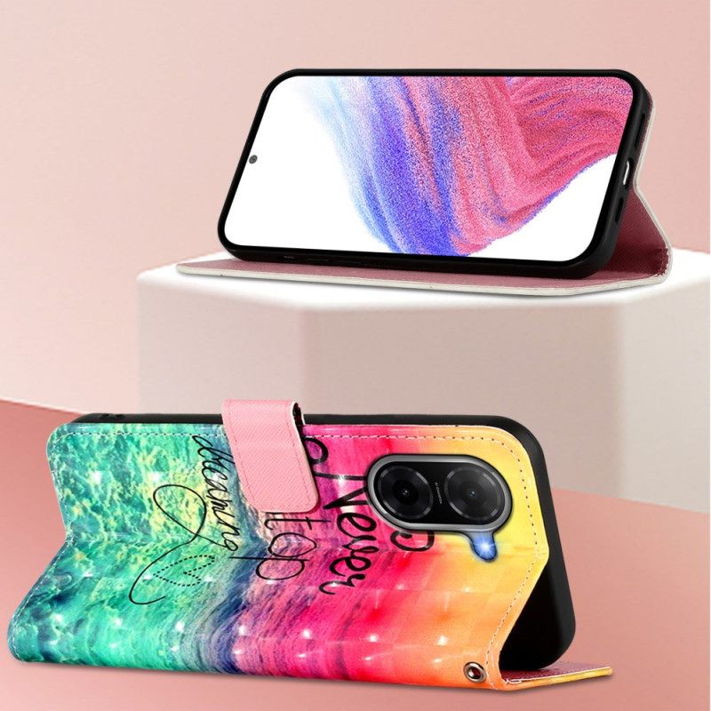 Leren Hoesje Poco C71 Never Stop Dreaming