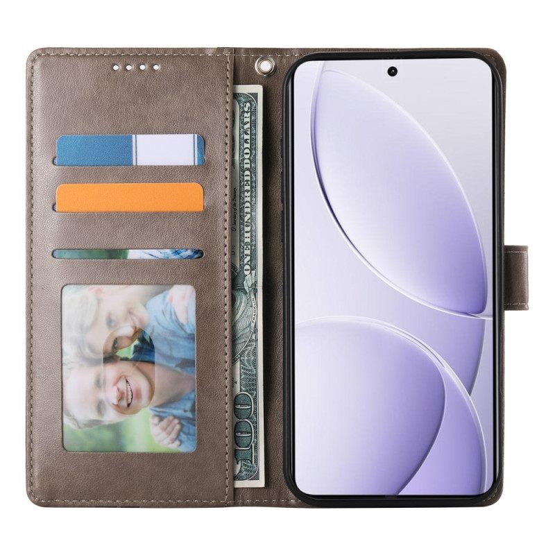 Leren Hoesje Voor Poco C71 Bloemenprint