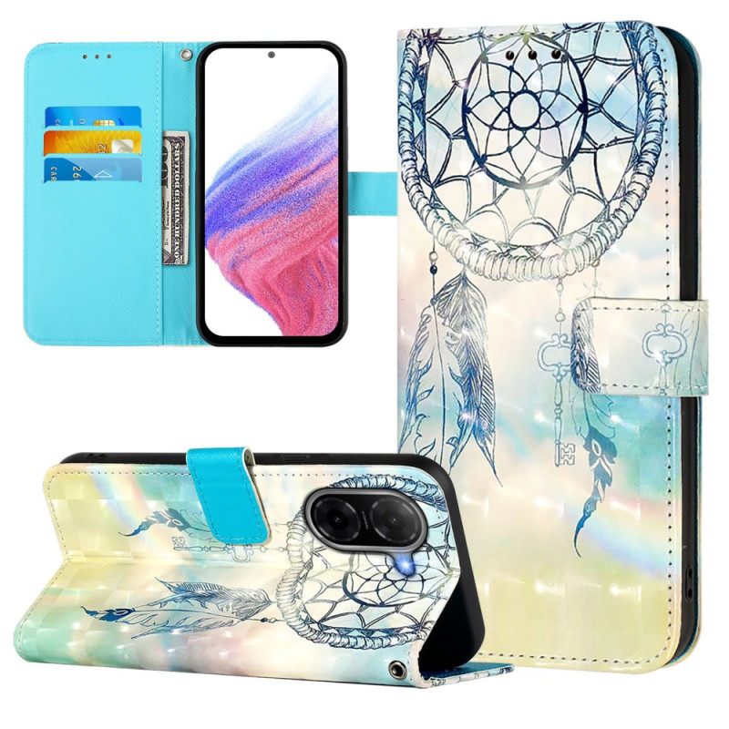 Leren Hoesje Voor Poco C71 Dromenvanger Met Aquarelprint