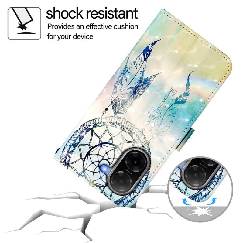 Leren Hoesje Voor Poco C71 Dromenvanger Met Aquarelprint