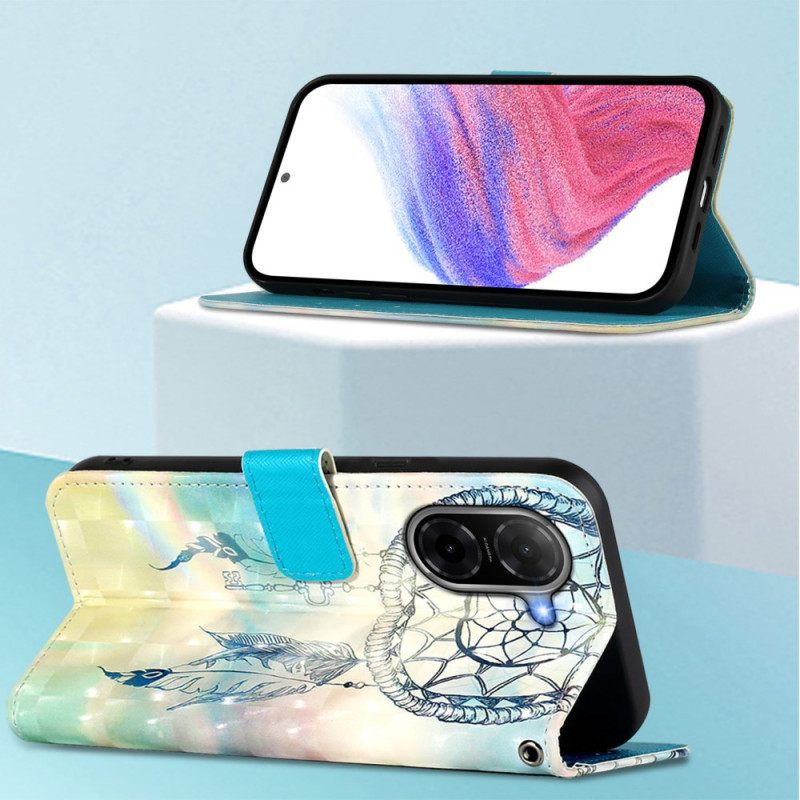 Leren Hoesje Voor Poco C71 Dromenvanger Met Aquarelprint