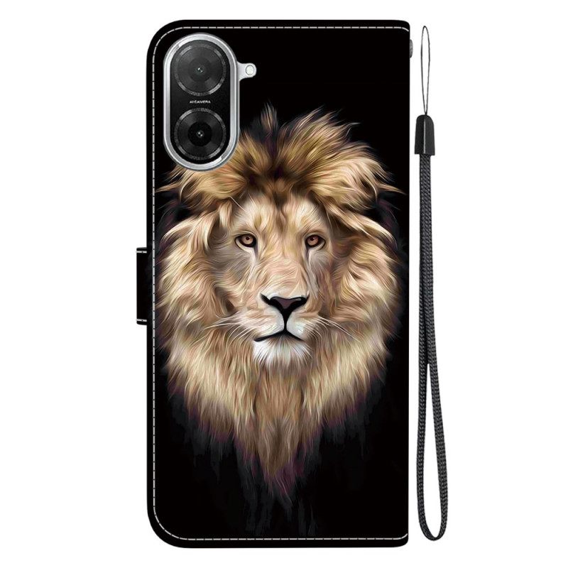 Leren Hoesje Voor Poco C71 Leeuw