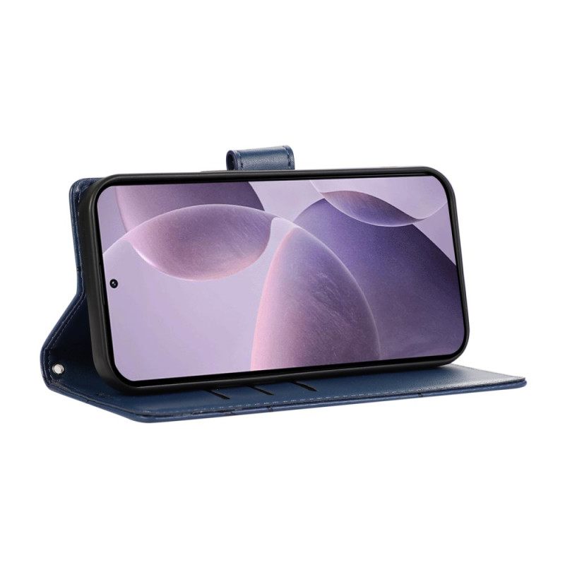 Leren Hoesje Voor Poco C71 Lijnen