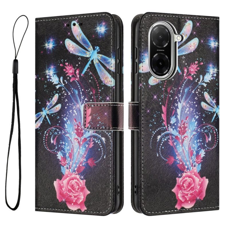 Leren Hoesje Voor Poco C71 Vlucht Van Libellen