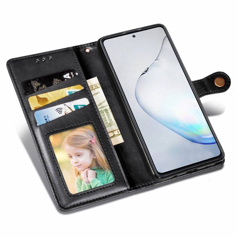 Folio-hoesje voor Samsung Galaxy Note 10 Lite Leereffect