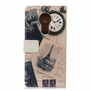 Folio-hoesje voor Nokia 5.3 Eiffeltoren En Letter