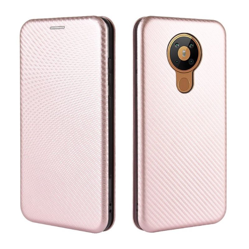 Folio-hoesje voor Nokia 5.3 Koolstofvezeleffect