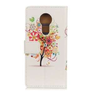 Leren Hoesje voor Nokia 5.3 Bescherming Bloemenboom