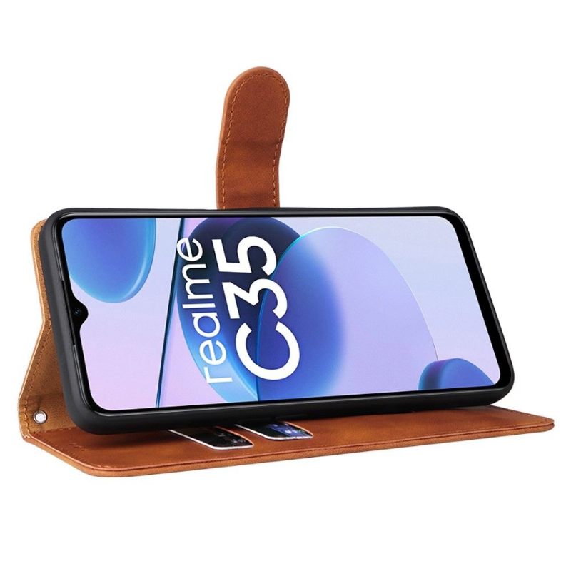 Flip Case voor Realme C35 Zachte Aanraking
