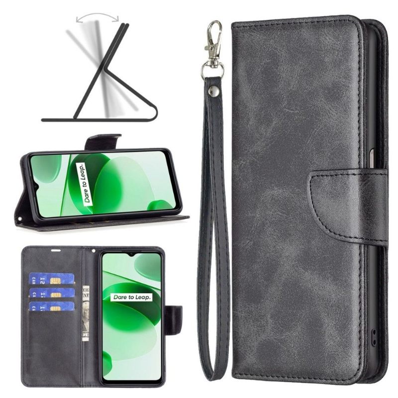 Folio-hoesje voor Realme C35 Anti-fall Met Ketting Kunstleer Serie-4
