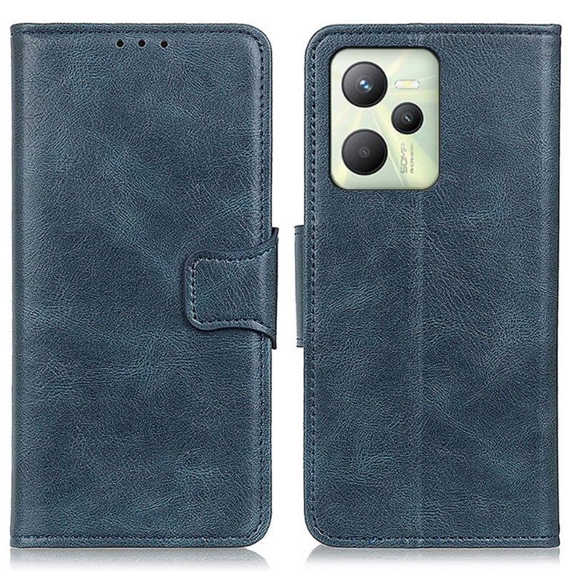 Folio-hoesje voor Realme C35 Faux Leather Folio Stand Functie