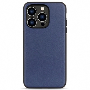Hoesje voor iPhone 14 Pro Echt Leer