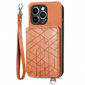 Hoesje voor iPhone 14 Pro Portemonnee Portemonnee & Lanyard