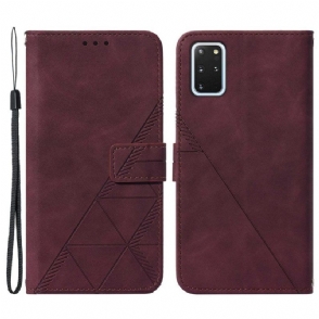 Leren Hoesje voor Samsung Galaxy S20 Plus / S20 Plus 5G Piramide Leereffect