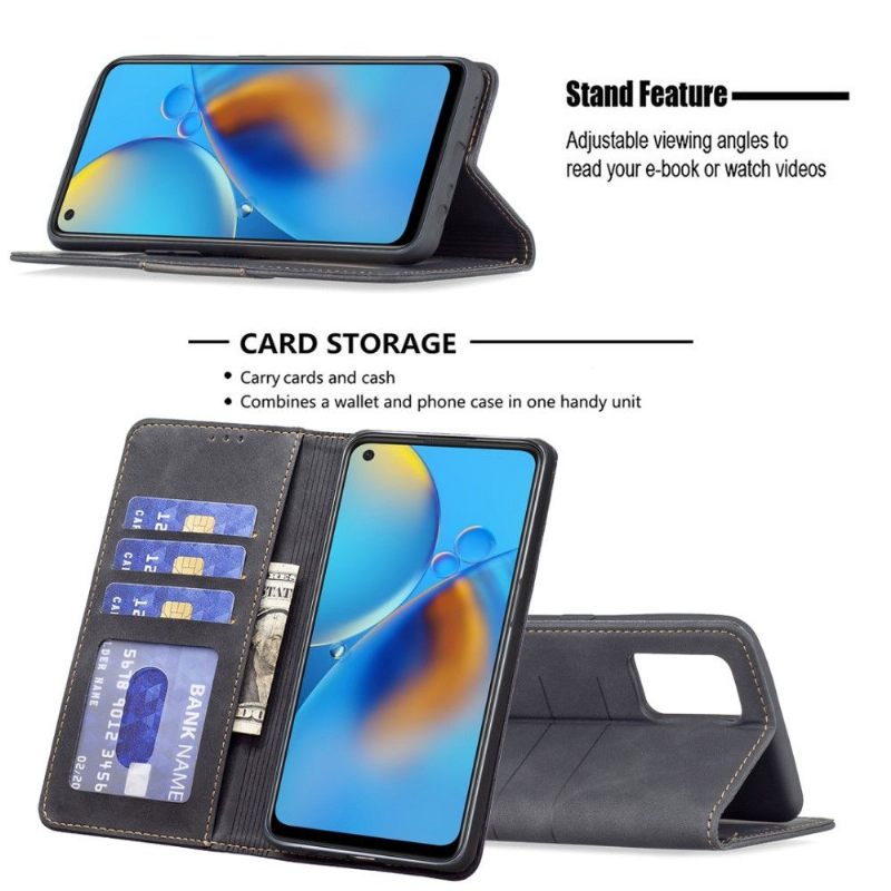 Folio-hoesje voor Oppo A74 4G Binfen Color Flip Faux Leather