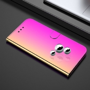 Folio-hoesje voor Oppo A74 4G Spiegeleffect Van Imitatieleer