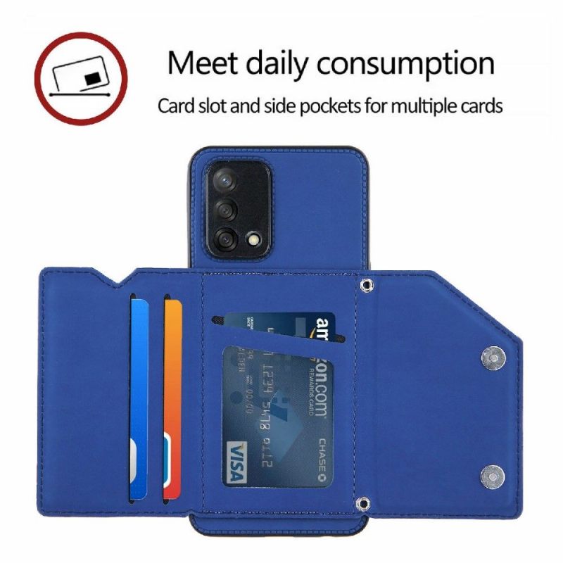 Hoesje voor Oppo A74 4G Aude Lanyard Met Meerdere Compartimenten
