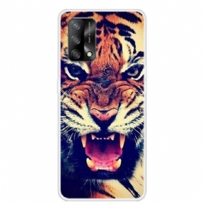 Hoesje voor Oppo A74 4G Felle Tijger