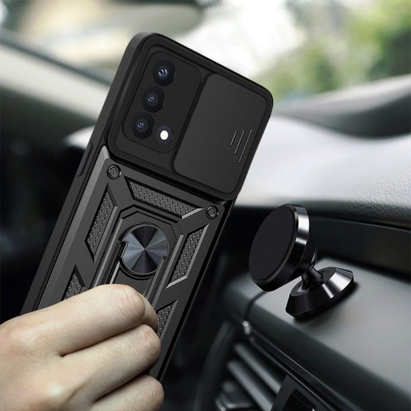 Hoesje voor Oppo A74 4G Ondersteuningsfunctie Voor Cameraschuif