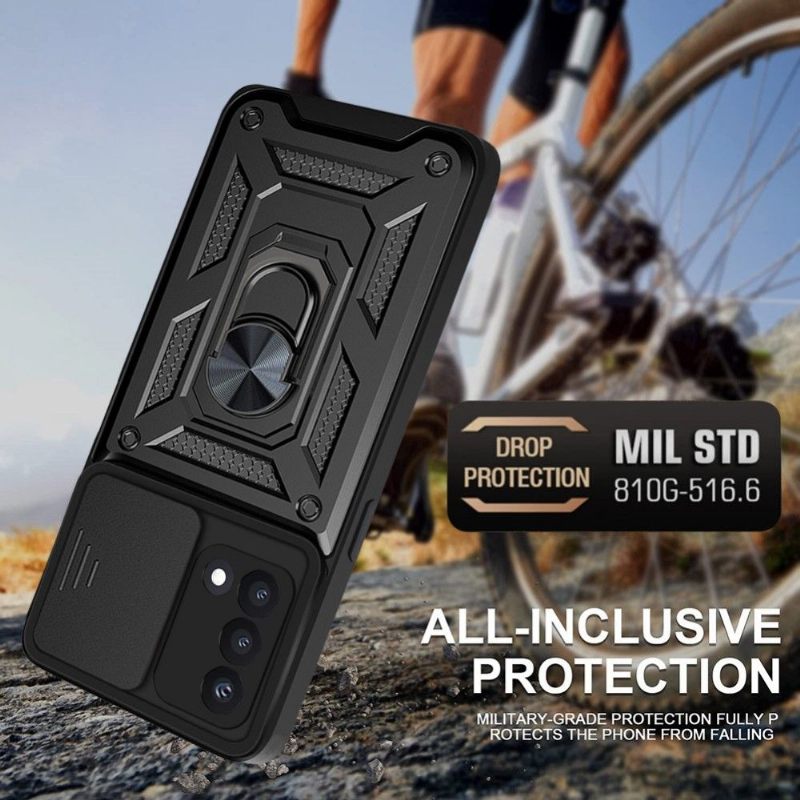 Hoesje voor Oppo A74 4G Ondersteuningsfunctie Voor Cameraschuif