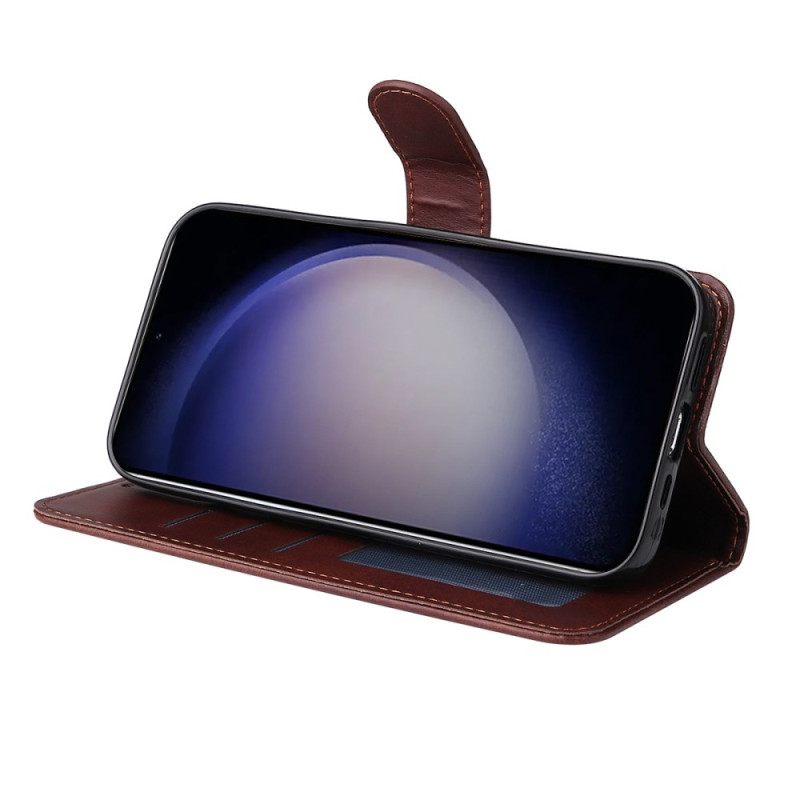 Bescherming Hoesje Samsung Galaxy S25 5g Enkay Screenprotector Van Imitatieleer Met Gehard Glas