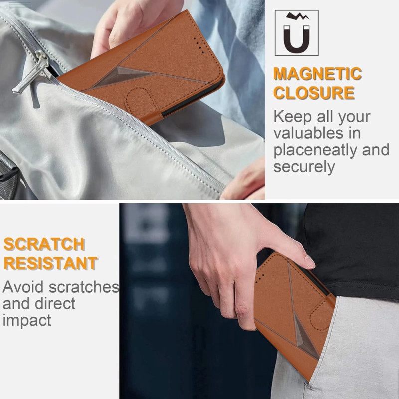 Bescherming Hoesje Samsung Galaxy S25 5g Koord Met Driehoekig Patroon