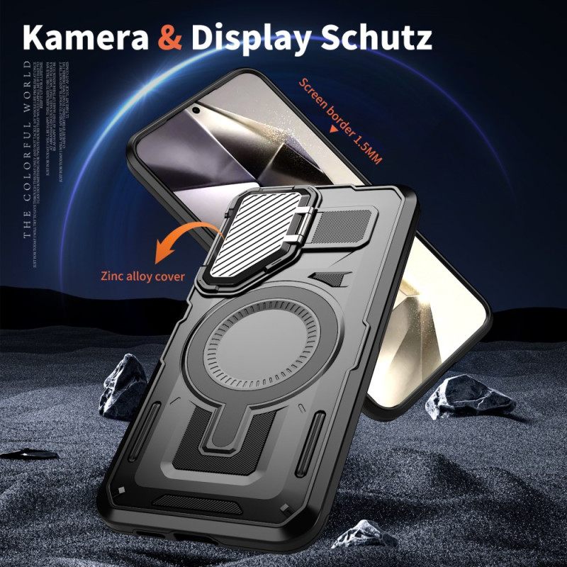 Case Hoesje Samsung Galaxy S25 5g Telefoonhoesje Magsafe Compatibele Houder En Lensbeschermer