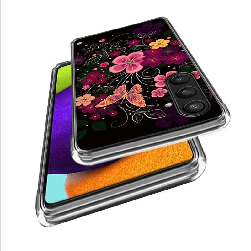 Cover Hoesje Samsung Galaxy S25 5g Telefoonhoesje Bloemen