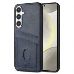 Cover Hoesje Samsung Galaxy S25 5g Telefoonhoesje Kaarthouder Van Getextureerd Leer