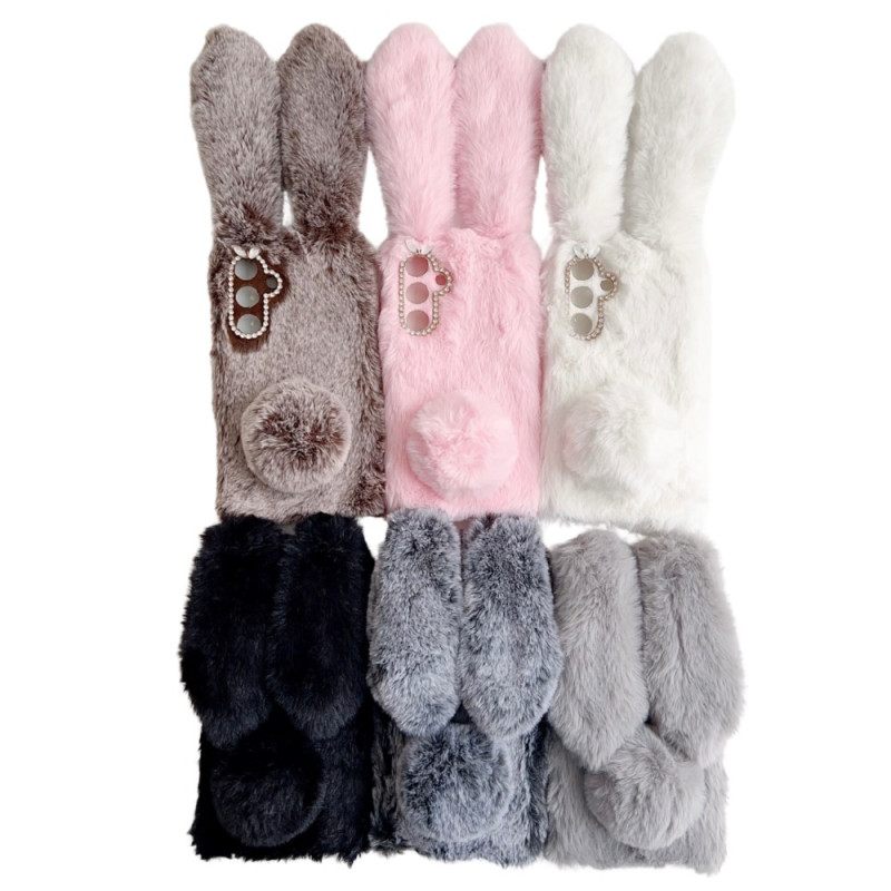 Cover Hoesje Samsung Galaxy S25 5g Telefoonhoesje Pluche Konijn