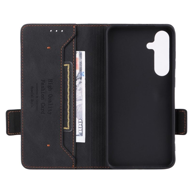 Flip Case Leren Samsung Galaxy S25 5g Retro Suède-effect