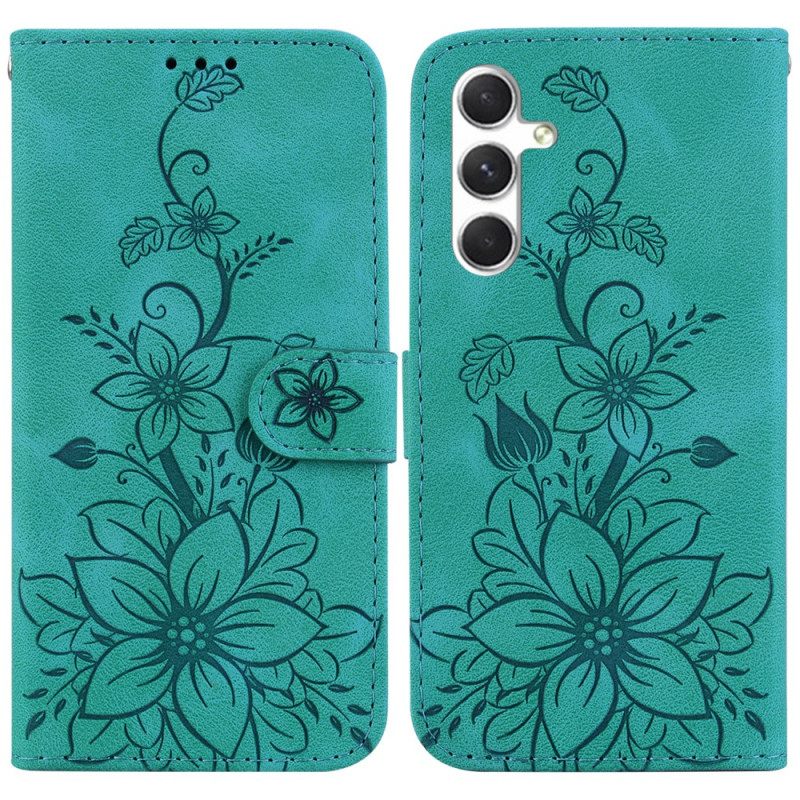 Folio-hoesje Samsung Galaxy S25 5g Bloemenprint