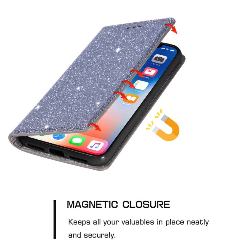 Folio-hoesje Samsung Galaxy S25 5g Pailletten Bescherming Hoesje