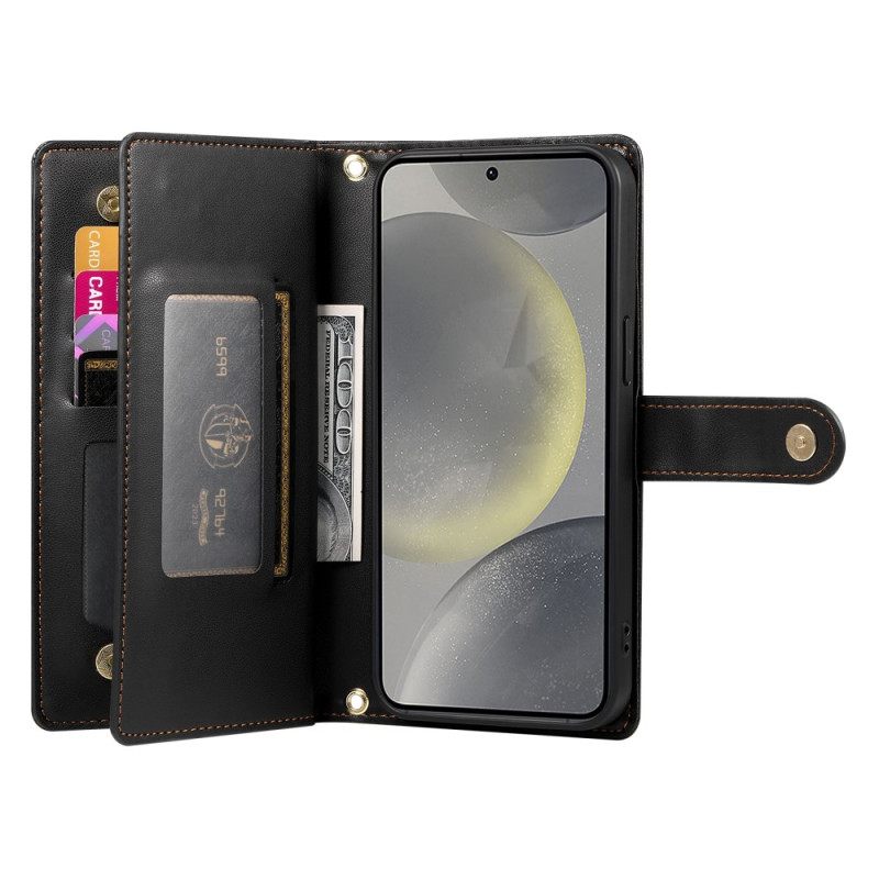 Folio-hoesje Samsung Galaxy S25 5g Portemonnee Met Bandje