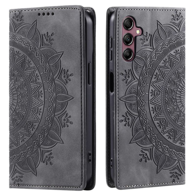 Folio-hoesje Voor Samsung Galaxy S25 5g Mandala-patroon Met Suède-effect
