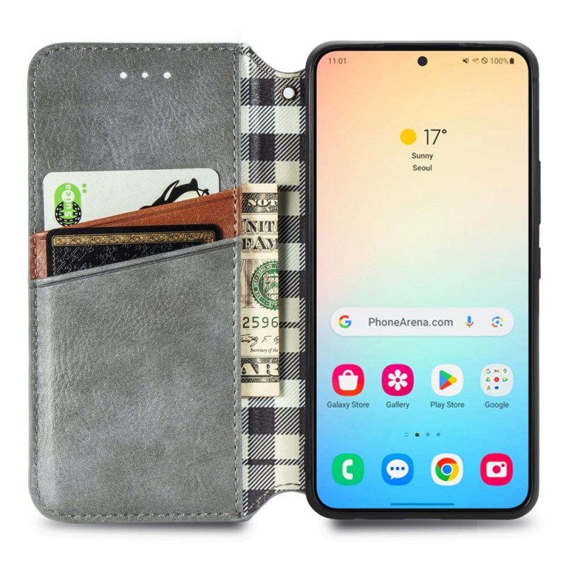 Folio-hoesje Voor Samsung Galaxy S25 5g Suède-effect