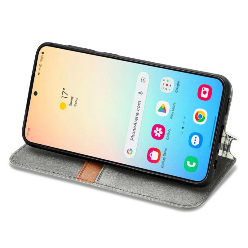 Folio-hoesje Voor Samsung Galaxy S25 5g Suède-effect