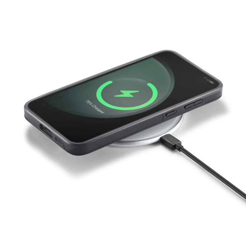 Hoesje Samsung Galaxy S25 5g Dg.ming Lederlook Bescherming Hoesje