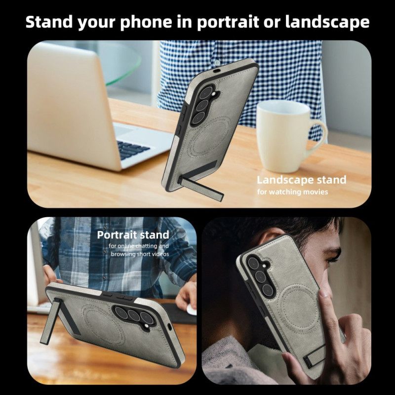 Hoesje Samsung Galaxy S25 5g Ingebouwde Houder En Magsafe-compatibiliteit Bescherming Hoesje