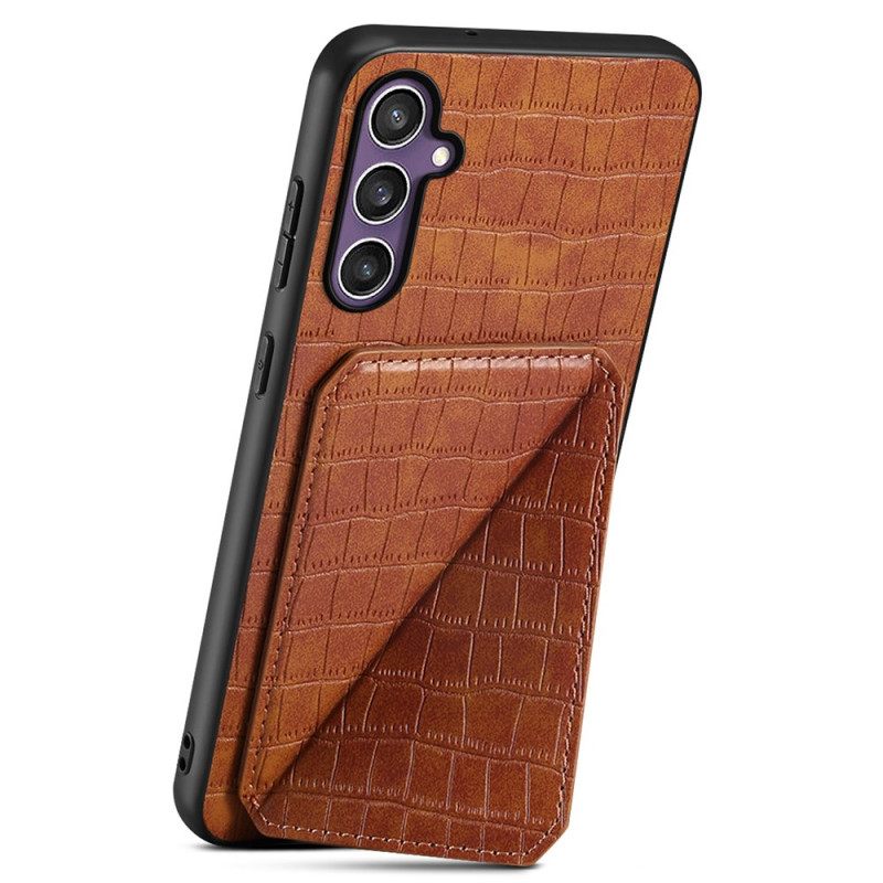 Hoesje Samsung Galaxy S25 5g Kaarthouder Met Krokodillenprint