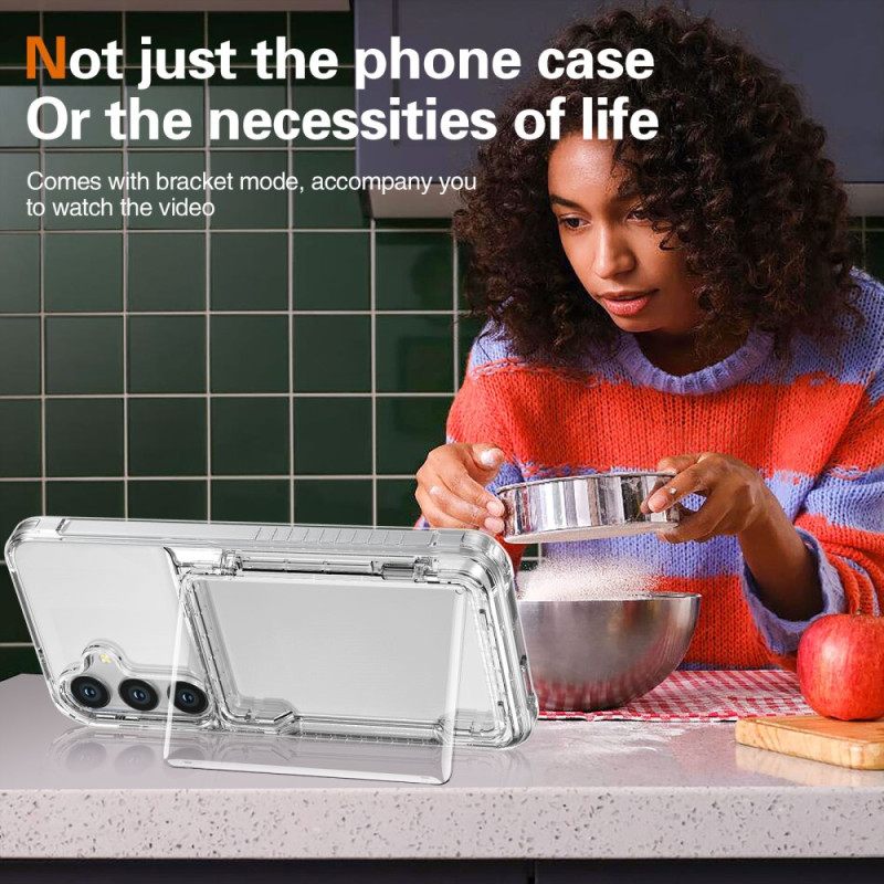 Hoesje Samsung Galaxy S25 5g Transparant Met Ingebouwde Kaarthouder