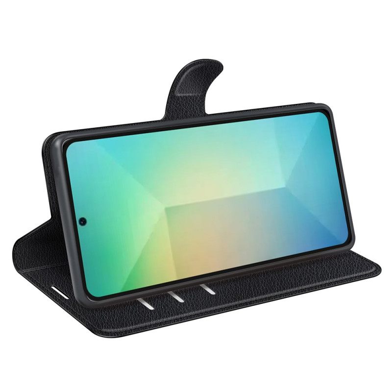 Leren Hoesje Samsung Galaxy S25 5g Klassiek Lychee-imitatieleer Bescherming Hoesje